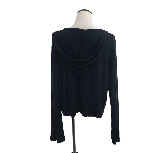Athleta Dark Sardinia Blue Heather Harmony Pose Hoodie Sweatshirt - Picture 8 of 12